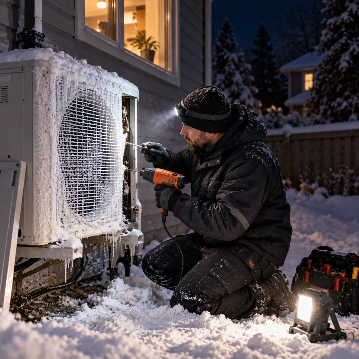 Technicien de Climatisation Chauffage Gatineau devant une maison du secteur Hull